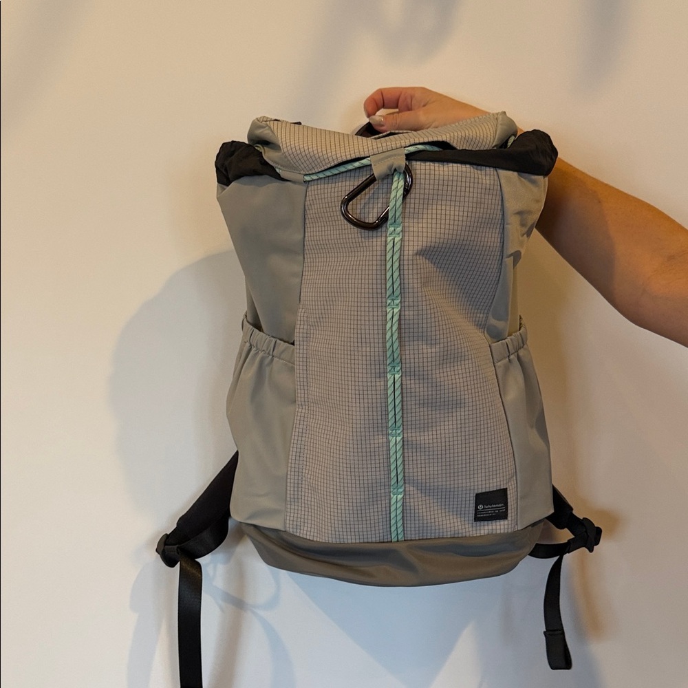 Gray lululemon Backpack with Black Accents